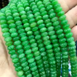 5x8MM Abacus Natural Chalcedony Aquamarine Tourmaline Ruby Quartz Stone Loose Spacer Bead for Jewelry Make Diy Bracelet Earrings