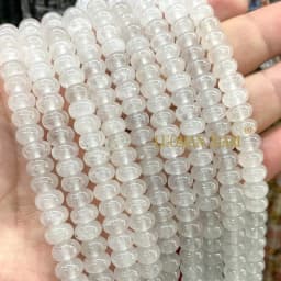 5x8MM Abacus Natural Chalcedony Aquamarine Tourmaline Ruby Quartz Stone Loose Spacer Bead for Jewelry Make Diy Bracelet Earrings
