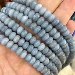 5x8MM Abacus Natural Chalcedony Aquamarine Tourmaline Ruby Quartz Stone Loose Spacer Bead for Jewelry Make Diy Bracelet Earrings