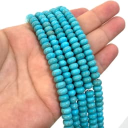 5x8MM Abacus Natural Chalcedony Aquamarine Tourmaline Ruby Quartz Stone Loose Spacer Bead for Jewelry Make Diy Bracelet Earrings