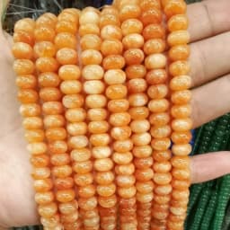 5x8MM Abacus Natural Chalcedony Aquamarine Tourmaline Ruby Quartz Stone Loose Spacer Bead for Jewelry Make Diy Bracelet Earrings