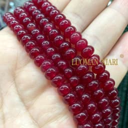 5x8MM Abacus Natural Chalcedony Aquamarine Tourmaline Ruby Quartz Stone Loose Spacer Bead for Jewelry Make Diy Bracelet Earrings