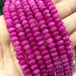 5x8MM Abacus Natural Chalcedony Aquamarine Tourmaline Ruby Quartz Stone Loose Spacer Bead for Jewelry Make Diy Bracelet Earrings