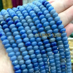 5x8MM Abacus Natural Chalcedony Aquamarine Tourmaline Ruby Quartz Stone Loose Spacer Bead for Jewelry Make Diy Bracelet Earrings