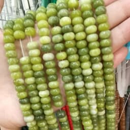 5x8MM Abacus Natural Chalcedony Aquamarine Tourmaline Ruby Quartz Stone Loose Spacer Bead for Jewelry Make Diy Bracelet Earrings