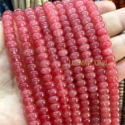 5x8MM Abacus Natural Chalcedony Aquamarine Tourmaline Ruby Quartz Stone Loose Spacer Bead for Jewelry Make Diy Bracelet Earrings
