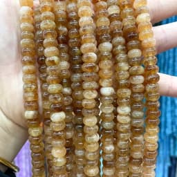 5x8MM Abacus Natural Chalcedony Aquamarine Tourmaline Ruby Quartz Stone Loose Spacer Bead for Jewelry Make Diy Bracelet Earrings