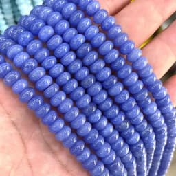 5x8MM Abacus Natural Chalcedony Aquamarine Tourmaline Ruby Quartz Stone Loose Spacer Bead for Jewelry Make Diy Bracelet Earrings