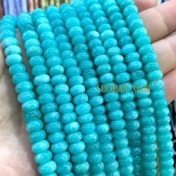 5x8MM Abacus Natural Chalcedony Aquamarine Tourmaline Ruby Quartz Stone Loose Spacer Bead for Jewelry Make Diy Bracelet Earrings