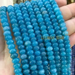 5x8MM Abacus Natural Chalcedony Aquamarine Tourmaline Ruby Quartz Stone Loose Spacer Bead for Jewelry Make Diy Bracelet Earrings