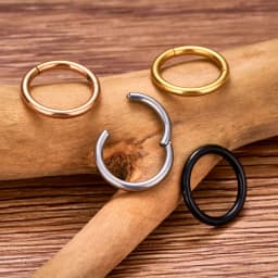 G23 Titanium Ear Studs PIERC Nose Ring Piercing Jewelry Lip Ear L Hoop Ring Mixed Color Body Clips For Women