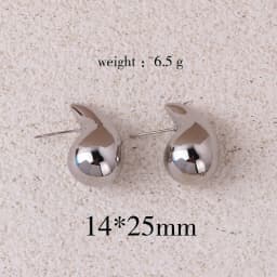 2024 New Trendy Plate Gold Color Chunky Waterdrop Dupes Drop Earrings for Women Personality Glossy Teardrop Earring Jewelry Gift