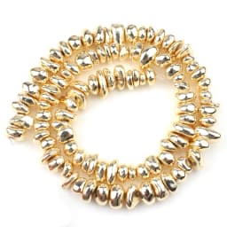 14K Gold Plated Natural Hematite Irregular Shape Loose Spacer Beads for Jewelry Making DIY Gorgeous Bracelets Necklace Earrings