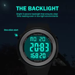Hearkent Pedometer Watch Men Waterproof Step Counter Calorie Tracker Women Back Light Display Countdown Digital Sport Watches