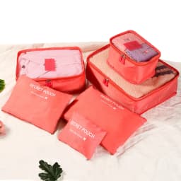 Homefish 6Pcs Oxford Waterproof Fabric Packing Cubes Travel Storage Organizer For Clothes Shoes Underwear Suitcase Luggage