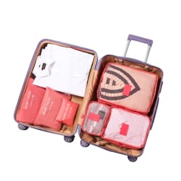 Homefish 6Pcs Oxford Waterproof Fabric Packing Cubes Travel Storage Organizer For Clothes Shoes Underwear Suitcase Luggage