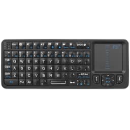 Rii K06 Mini Bluetooth Keyboard,Backlit 2.4GHz Wireless Keyboard with IR Learning Touchpad Android TV Box, Mac, Laptop, Windows