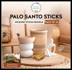 Palo Santo Natural Incense Sticks High Oil Content for Indoor Aromatherapy Refreshing Breath Meditation 10pcs