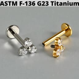 Cz Flower G23 Solid Titanium Cartilage Earrings Stud 16G Internally Threaded Sun Helix Ear Tragus Piercing Jewelry