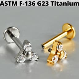 Cz Flower G23 Solid Titanium Cartilage Earrings Stud 16G Internally Threaded Sun Helix Ear Tragus Piercing Jewelry