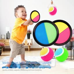 1Set Kids Sucker Sticky Ball Toy Outdoor Sports Catch Ball Game Set Throw And Catch Parent-Child Interactive Outdoor Toys