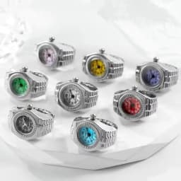New Ring Watch Hot Selling Creative Circular Dial Alloy Shell Finger Couple Men And Women