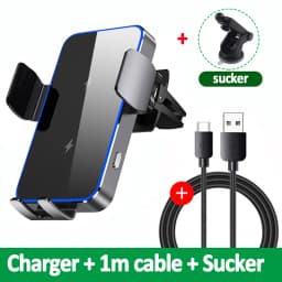 Wireless Car Charger Dual Coil Car Phone Holder Stand for Samsung Galaxy Z Flip 5 4 3 S22 S21 iPhone 14 13 Fast Charging Station