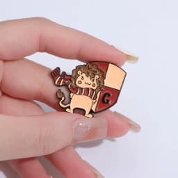 4pcs Personalized Creative Small Animal Cute Shield Badge Pendant Metal Badge Cartoon Clothing Accessories