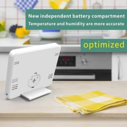 LCD Digital Thermohygrometer Ultra-thin Simple Smart Home Electronic Digital Thermometer Hygrometer Wall Clock