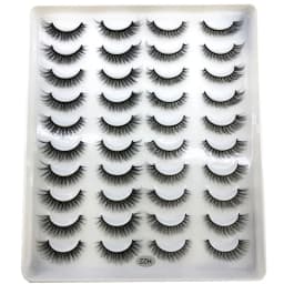 20 Pairs 3D Faux Mink Lashes Natural False Eyelashes Dramatic Fluffy Soft Wispy Volume Cross Reusable Eyelash MaKeup Tools