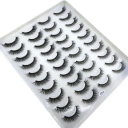20 Pairs 3D Faux Mink Lashes Natural False Eyelashes Dramatic Fluffy Soft Wispy Volume Cross Reusable Eyelash MaKeup Tools