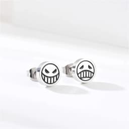 1Pair 316L Stainless Steel Smile Cry Face Stud Earring for Women Men,Fashion Cartilage Tragus Forward Helix Ear Piercing Jewelry