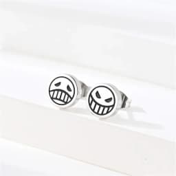 1Pair 316L Stainless Steel Smile Cry Face Stud Earring for Women Men,Fashion Cartilage Tragus Forward Helix Ear Piercing Jewelry