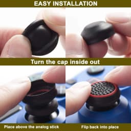 2pcs PS5/PS4/PS3/Xbox Joystick Caps Soft Silicone Thumbstick Caps with Rough Surface PlayStation Controller Caps