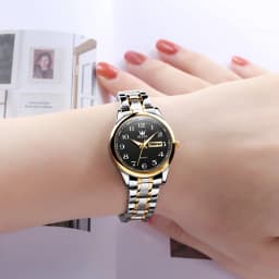 OLEVS 5567 Women's Wrist Watch Original Luxury Watches Waterproof Stainless Steel Quartz Woman Wristwatch Gold 2022 Trend