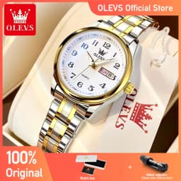 OLEVS 5567 Women's Wrist Watch Original Luxury Watches Waterproof Stainless Steel Quartz Woman Wristwatch Gold 2022 Trend