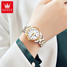 OLEVS 5567 Women's Wrist Watch Original Luxury Watches Waterproof Stainless Steel Quartz Woman Wristwatch Gold 2022 Trend