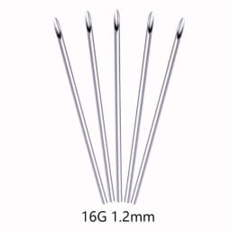 1/2/5Pcs Disposable Sterile Body Piercing Needles Medical Tattoo Needle for Navel Nipple Lip Navel Ring Kit Surgical Steel Tool