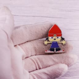 Red Hat Dog Rapper Enamel Pin Game PaRappa Brooch Badge Clothes Hat Backpack Decoration Jewelry Accessories