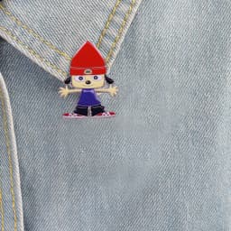 Red Hat Dog Rapper Enamel Pin Game PaRappa Brooch Badge Clothes Hat Backpack Decoration Jewelry Accessories