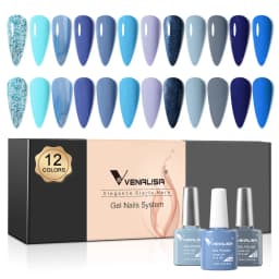 12pcs/kit Venalisa Gel Nail Polish Brown Earth Coffee Color Series Young Nude Light Reflective Gel Pigment Nail Art Manicure
