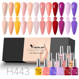 12pcs/kit Venalisa Gel Nail Polish Brown Earth Coffee Color Series Young Nude Light Reflective Gel Pigment Nail Art Manicure