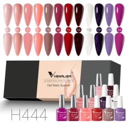 12pcs/kit Venalisa Gel Nail Polish Brown Earth Coffee Color Series Young Nude Light Reflective Gel Pigment Nail Art Manicure
