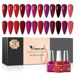12pcs/kit Venalisa Gel Nail Polish Brown Earth Coffee Color Series Young Nude Light Reflective Gel Pigment Nail Art Manicure