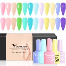 12pcs/kit Venalisa Gel Nail Polish Brown Earth Coffee Color Series Young Nude Light Reflective Gel Pigment Nail Art Manicure
