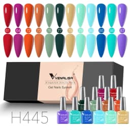 12pcs/kit Venalisa Gel Nail Polish Brown Earth Coffee Color Series Young Nude Light Reflective Gel Pigment Nail Art Manicure