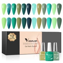 12pcs/kit Venalisa Gel Nail Polish Brown Earth Coffee Color Series Young Nude Light Reflective Gel Pigment Nail Art Manicure