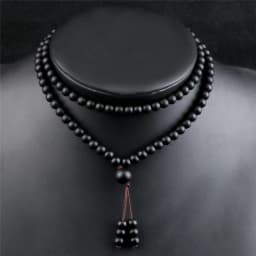 6mm Matte Black Lava Stone Bracelet Necklace 108 Beads Mala Wrap Bracelets Men Charm Fashion Yoga Bangle Rosary Buddhist Jewelry