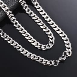 1 Piece Size 3.6mm-9mm Men's Necklace Stainless Steel Cuban Link Chain Bracelet Necklace Steel Color Male Jewelry