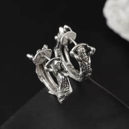 Small Ring Hoop Earrings for Men Women Fashion Vintage Filigree Earrings Silver Color Jewelry Beautiful Gifts